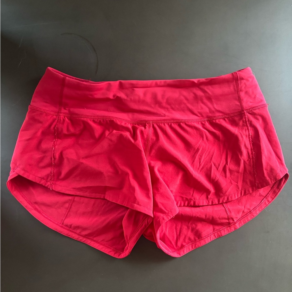 Lululemon Red Athletic Shorts
